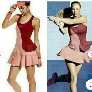 Stella McCartney Barricade Coral tennis dress with shorts